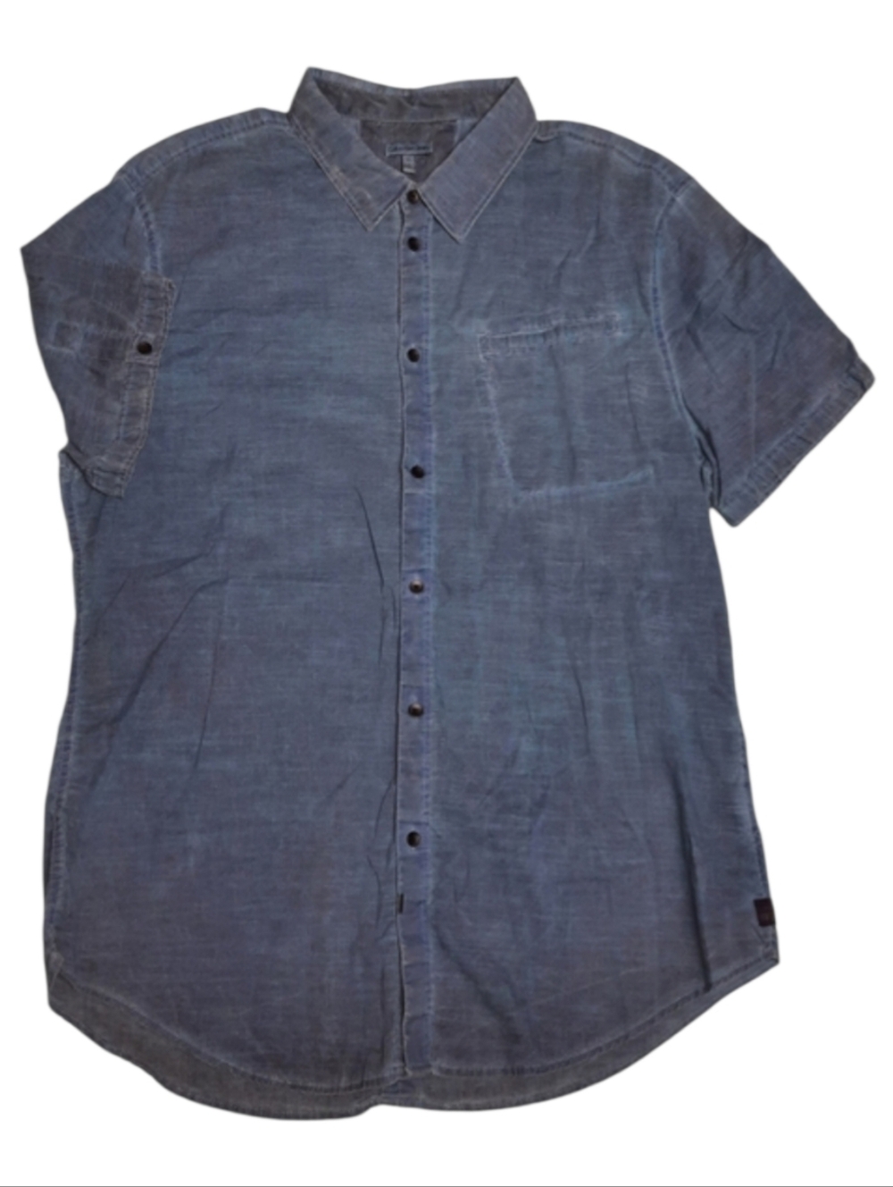 Calvin Klein Jeans Blue Cotton Short Sleeve Casual Button-down Shirt SZ …